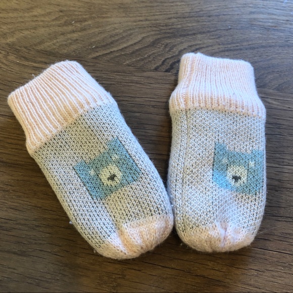 Infant North Face Fleece Lined Mittens - Picture 1 of 3